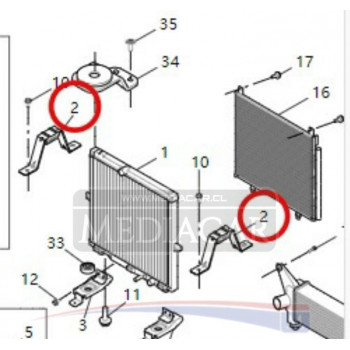 SOPORTE METALICO SUPERIOR RADIADOR 2.8D ORIGINAL