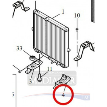 SOPORTE INFERIOR DERECHO METALI RADIADOR 2.8D ORIG SOPORTE INFERIOR DERECHO METALI RADIADOR 2.8D ORIG