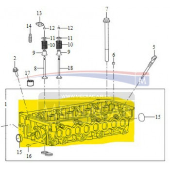 CULATA SOLA MOTOR 20D