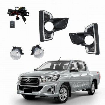 KIT NEBLINERO LED COMPLETO BISEL CR HILUX 2019 -