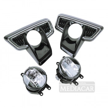KIT NEBLINERO LED COMPLETO BISEL CR HILUX 2019 -